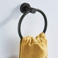 thumbnail image 3 of Towel Ring Stainless Steel   Bath Hand Hanging Shower Towel Holder for Bathroom  Black  2 PCS, 3 of 9