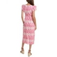 thumbnail image 2 of Sail to Sable womens  Flutter Sleeve Linen-Blend Midi Dress, l, Pink, 2 of 3
