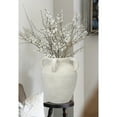 thumbnail image 5 of 11.8" Handmade Terracotta Vase Vintage White Ceramic vase Rustic Stoneware Decorative with 4 HandlesMatte Textured for Home Decor, 5 of 7