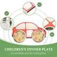 thumbnail image 2 of Miangastore Assiette Alimentaire Divisée en Forme de Voiture en Acier Inoxydable 1 Ensemble 12.3x7.9in, 2 of 8