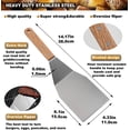 thumbnail image 3 of Ensemble d'Accessoires Professionnels pour Plaque de Cuisson 8 Pcs - Ensemble de Spatules de Gril en Acier Inoxydable Robuste pour Plaque de Cuisson à Surface Plane pour Cuisson Extérieure - Excellent Cadeau pour Gril pour Anniversaire Mariage, 3 of 5