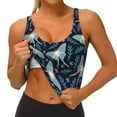 thumbnail image 4 of Lsque Glowing Butterfly Printed Women'S Sports Bra, Compression, Moisture Wicking, High-Impact Sports Bra For Women,Supportive sports bra-Large, 4 of 9