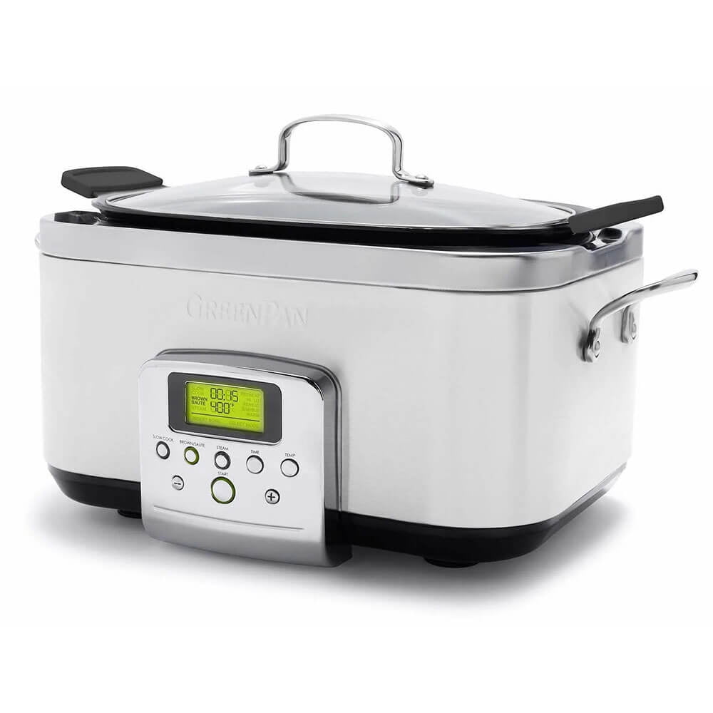 GreenPan CC005108001 6Qt. Ceramic Nonstick Slow Cooker White