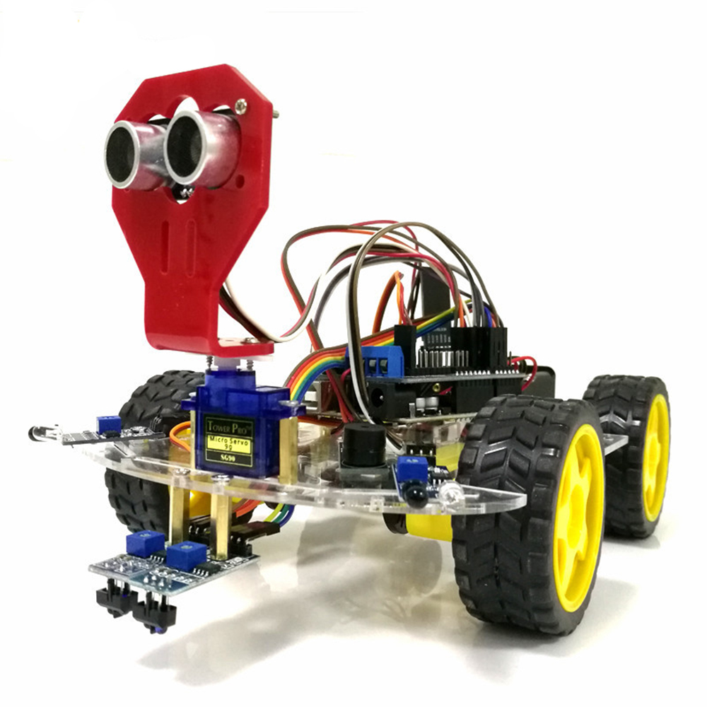 4wd obstacle avoiding robot