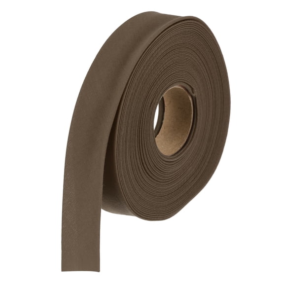 1 Inch Double Fold Bias Tape Polyester Continuous Bulk Bias Tape for Sewing, Seaming Quilting Hemming Binding Crafts (Brown 6 Yards)