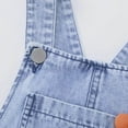 thumbnail image 6 of RUTAYY Children Girls' Pants Printed Wide Leg Denim Overalls With Decorative Details Casual Daily Wear, Blue, 4Y, 6 of 9