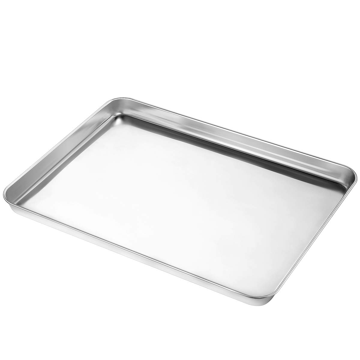 Baking Sheet Set of 3 Stainless Steel Cookie Cooking Pan for Baking & Roasting