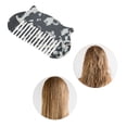 thumbnail image 5 of Unique Bargains 1 Pc Durable Cat Hair Comb Black White Acetate Sheet, 5 of 5