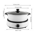 thumbnail image 3 of 1-5 People Electric Cooker Multifunctional 4L Non-Stick Pan Cooking Hot Pot w/ Glass Lid, 3 of 24