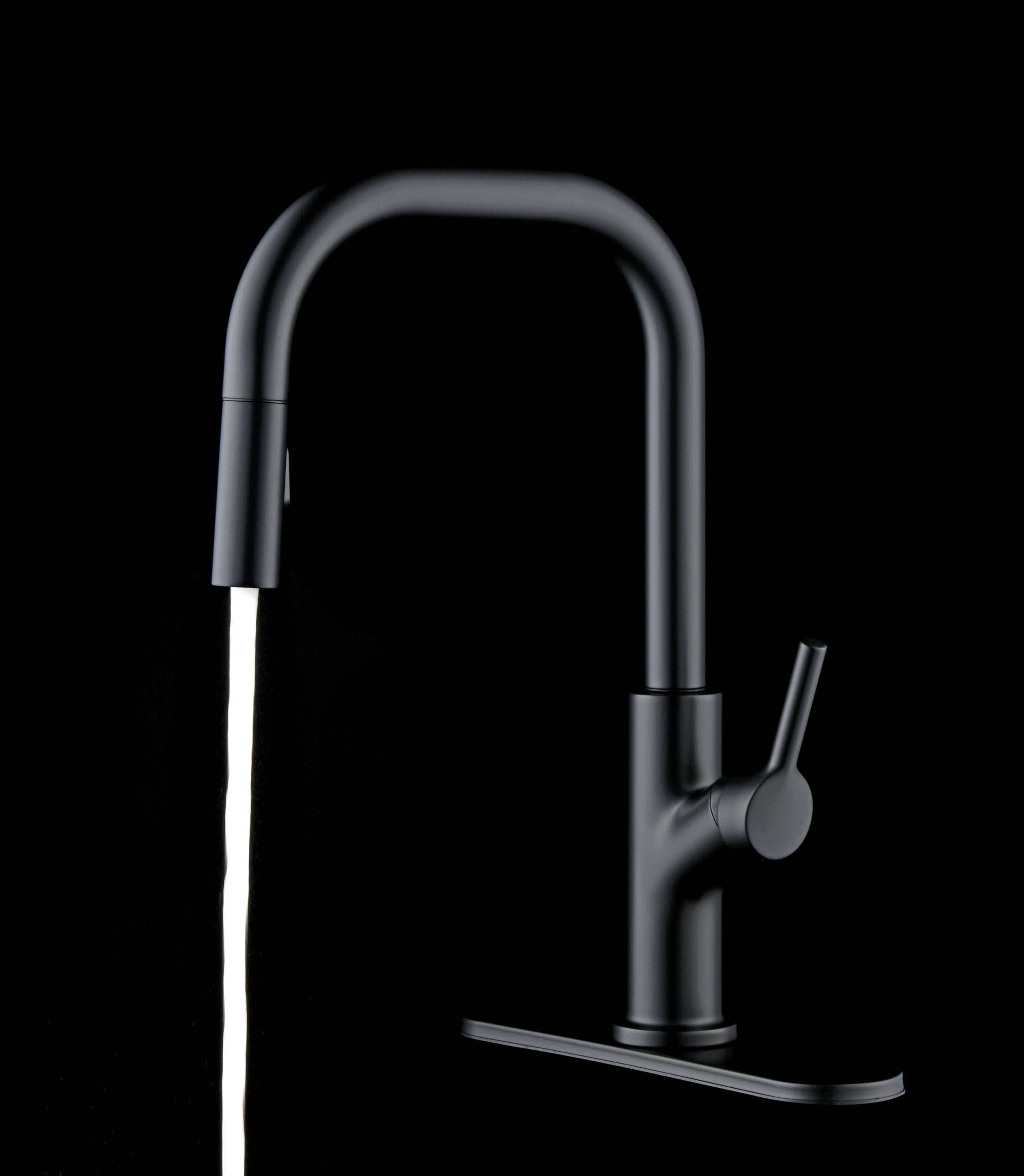 Better Homes & Gardens Sleek Simplicity Matte Black Pull Down Kitchen Faucet