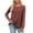 AB599 Brick Red, variant on Women'S Casual Shirt Solid Color Long Sleeve Crew Neck Tops Comfortable Soft Ladies Spring Autumn Loose Fit Base Layer Dark Green Size S