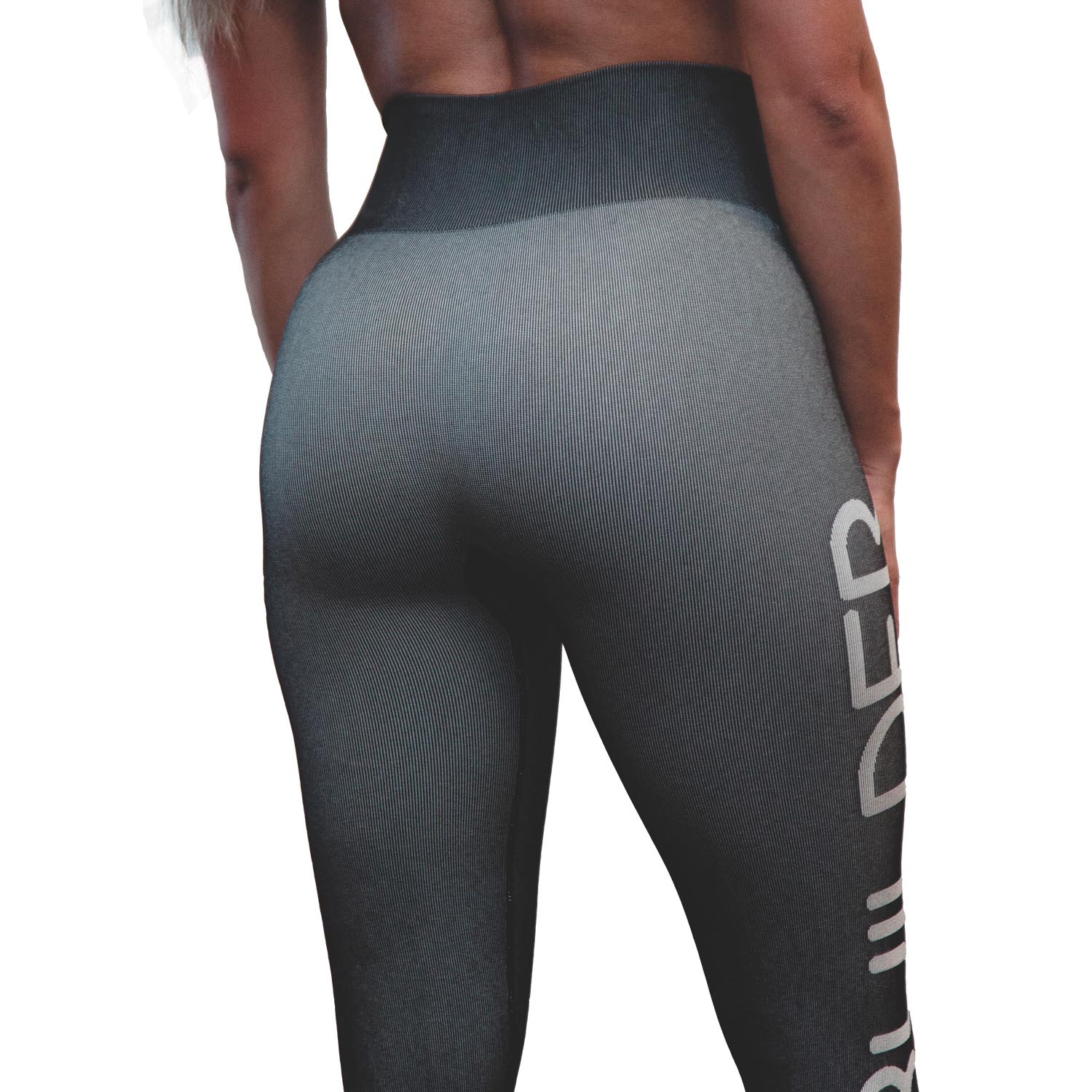 Booty Builder Women's Leggings, High Waisted, Body Shaper Seamless Waistband, Contour Body Curves, Breathable Material, Color - Dark Gray