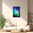 thumbnail image 3 of ZHONGYUTONG Northern Lights Wall Art Aurora Borealis Canvas Pictures Forest Trees Landscape Painting for Living Room Bedroom Decor Framed (12.00" x 18.00"), 3 of 5
