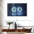thumbnail image 3 of Elephant Stock White Daisies Wall Art - Horizontal Canvas Wall Art - Living Room Wall Decor - Floral And Botanical Canvas - Blue And White Decor - 36" x 24", 3 of 8