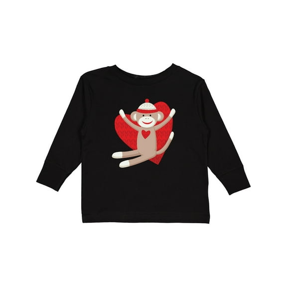 Inktastic Hug Sock Monkey Boys or Girls Long Sleeve Toddler T-Shirt