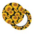 thumbnail image 3 of Round Bar Stool Seat Covers, sunflower floral leaf hand drawn Elastic Round Chair Cover Stool Seat Slipcover Bar Stool Cushions Round Pad for 12-14 inch, 3 of 7