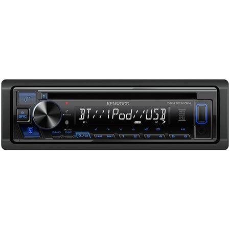 KENWOOD KDC-BT278U CD Car Stereo w/ Bluetooth, Single DIN, App Control & AM/FM Radio, USB Port, AUX Input
