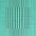 thumbnail image 1 of Ahgly Company Indoor Square Abstract Turquoise Blue Contemporary Area Rugs, 5' Square, 1 of 4