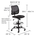 thumbnail image 3 of Scranton & Co Extended-Height Vinyl Drafting Chair in Black, 3 of 4