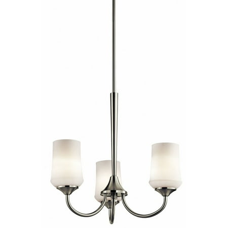 

Traditional Farmhouse Three Light Chandelier-Brushed Nickel Finish-Incandescent Lamping Type Bailey Street Home 147-Bel-1788433
