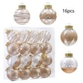 thumbnail image 5 of VAJUSO 16 Pcs Transparent Plastic Christmas Balls Ornaments Decorative Hanging Baubles Holiday Party Xmas Tree Decorations Seasonal Ambiance Accessories Rose Gold, 5 of 6