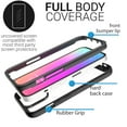 thumbnail image 3 of CoverON for Apple iPhone 13 Phone Case, Military Grade Full Body Rugged Slim Fit Clear Cover, Black, 3 of 9