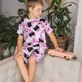 thumbnail image 4 of Balery Pink Girl Halloween Conjunto de Pijama Infantil de Manga Corta con Estampado – Ropa de Dormir de Algodón Suave-X-Large, 4 of 6