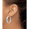 thumbnail image 3 of Sterling Silver 6X30mm Polished Hoop Earrings (26 X 30) Made In India qe6735, 3 of 5