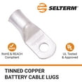 thumbnail image 3 of SELTERM 2/0 AWG 5/16" Ring Battery Cable End Terminal Lugs Marine Grade 5ea, 3 of 3