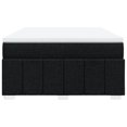 Box spring bed with mattress black 140x190 cm fabric