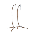 thumbnail image 6 of 2 Person Double Swing Egg Chair with Stand, 600lbs Capacity Outdoor Patio Wicker Hanging Patio Lounge Chair w/Cushions and Pillows, Oversized Hand-woven Hammock Chair Set for Patio/Yard/Garden/Porch, 6 of 9