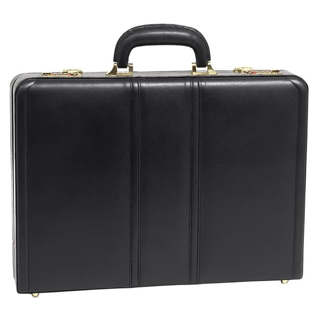 Coughlin - Black Leather Expandable Attache Case