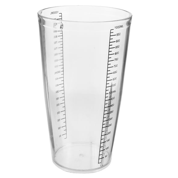 STRANDCHIC Graduated Plastic Mixing Cups 1Pcs Transparent PC For Beverage Mixing Simple Design Family Use