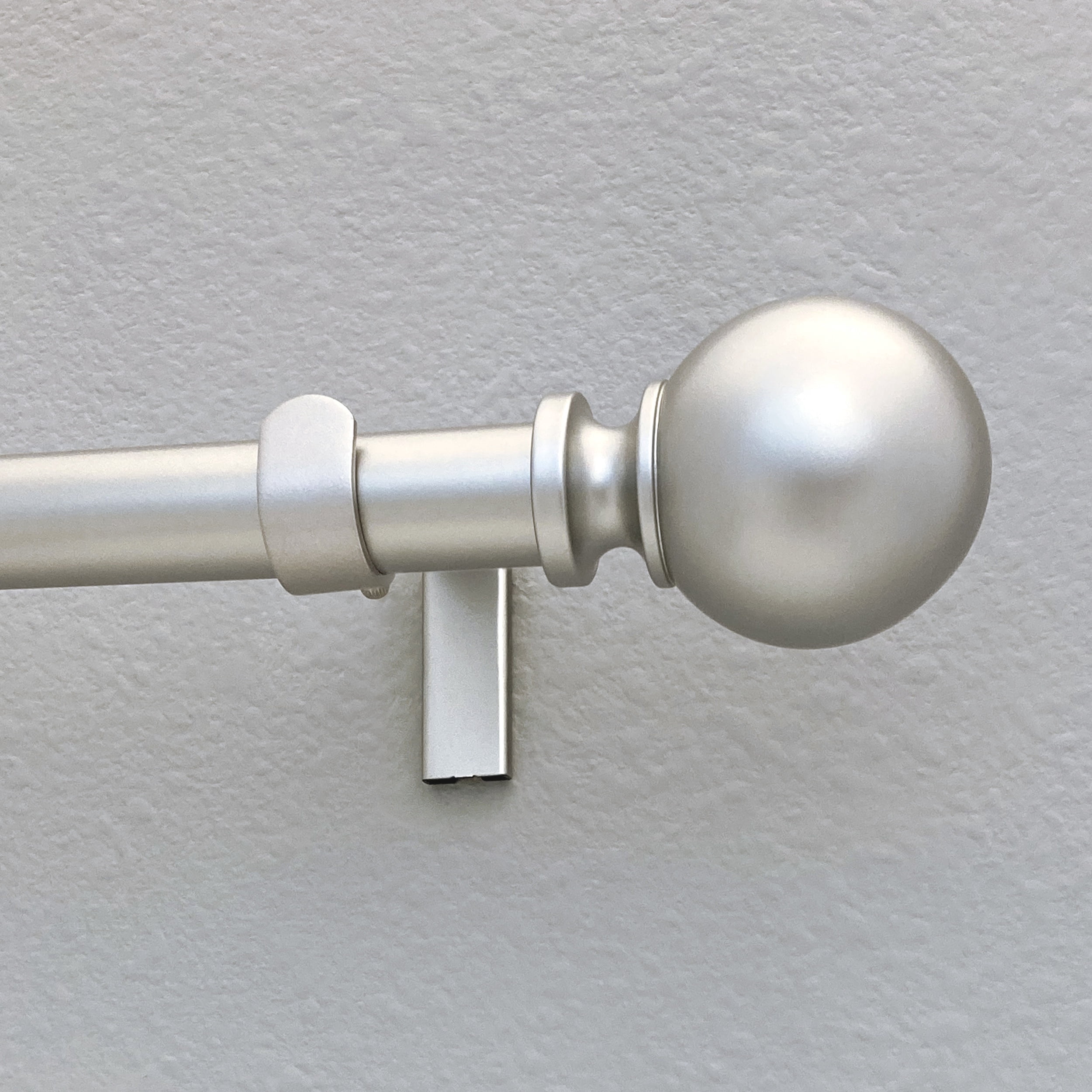 Decopolitan Punch and Press No Drill Curtain Rod Set 36-72 inch, Nickel