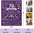 thumbnail image 2 of 70th Birthday Gifts for Women Blanket, Happy 70th Birthday Decorations for Women Throw Blanket 1953 Birthday Gifts for 70 Year Old Woman Blankets Throws, 70th Birthday Gifts Ideas, 2 of 7