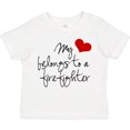 thumbnail image 3 of Inktastic My Heart belongs firefighter Girls Toddler T-Shirt, 3 of 5