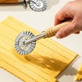 thumbnail image 4 of 1.57" Pastry Wheel - Dough Stamp Cutter/Crimper, Pasta/Ravioli/Pie Maker, 4cm Stainless Steel Wheel Wooden Handle, Pastry Cutter Wheel, Pasta Cutter Tool with Wood Handle, 4 of 9