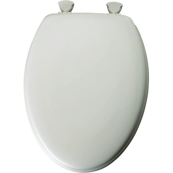 Mayfair 144ECA-000 White Elongated Traditional Wood Toilet Seat
