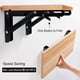 thumbnail image 2 of Soportes plegables para estantes Consola de metal Soportes plegables de pared para cocina Baño Libros Carga máxima 20 cm 50 kg 2 piezas, 2 of 5