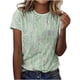 thumbnail image 2 of Fiudx Camisas de Mujer Top de Manga Corta con Cuello Redondo y Estampado de Moda Informal para Mujer, 2 of 5