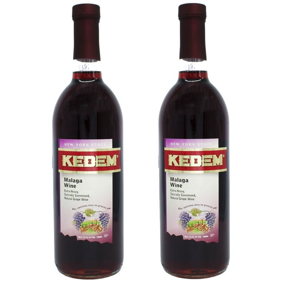 Kit x 2 - Vino Tinto Dulce Kosher Kedem Tradicional Málaga Extra Kosher Kedem Kedem Tradicional Málaga