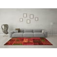 thumbnail image 3 of Ahgly Company Indoor Square Oriental Orange Modern Area Rugs, 5' Square, 3 of 4