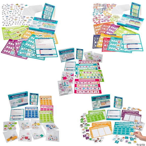 Preschool & Kindergarten ELA Educational Activity Center Bundle Kit - 118 Pieces