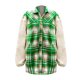 thumbnail image 5 of Chaqueta Gibobby de cuadros en contraste para mujer de oveja engrosada invierno verde M, 5 of 5