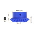 thumbnail image 2 of Uxcell 2.0 Modulus 30 Teeth 25mm Inner Hole Plastic Tapered Bevel Gear with Keyway, 2 of 5