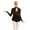 thumbnail image 2 of Aislor Women's Girls Ballet Dance Dress Lace Long Sleeve Figure Ice Skating Dress Leotard Dancewear, 2 of 7