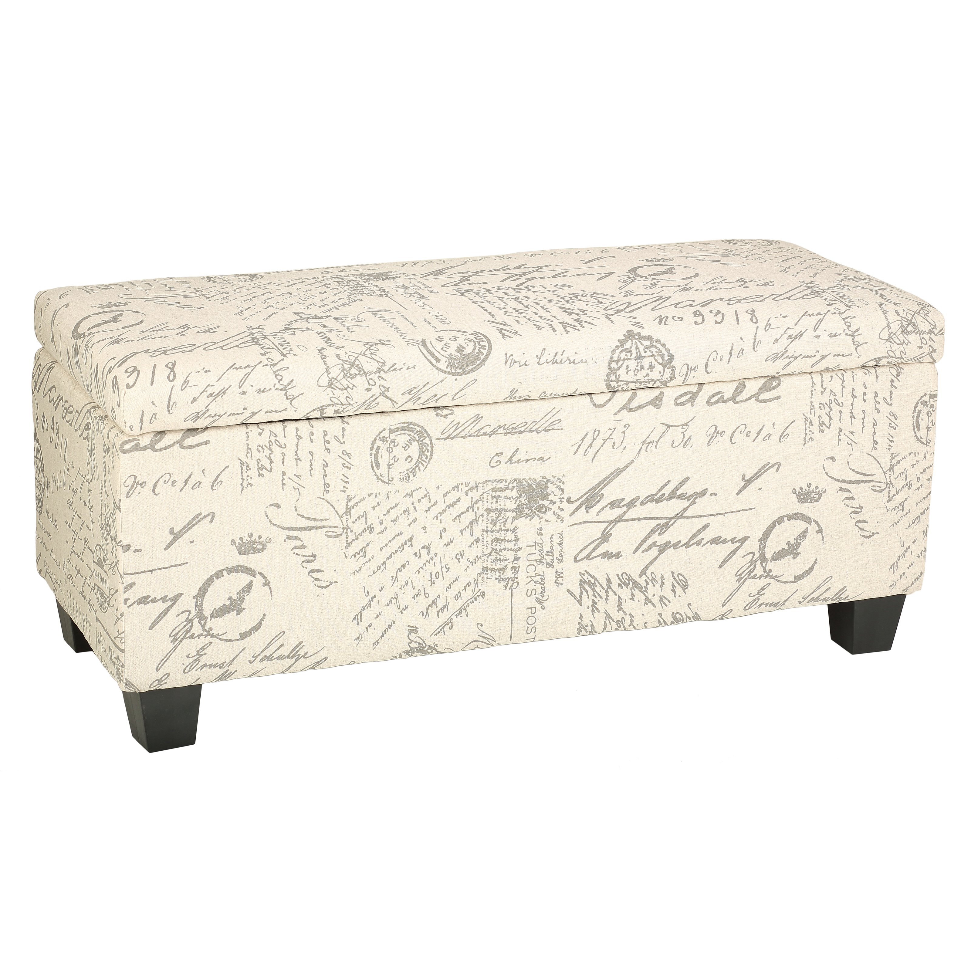 Cortesi Home Fitzgerald Upholstered Storage Ottoman Walmartcom - cortesi home fitzgerald upholstered storage ottoman walmartcom -