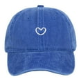 thumbnail image 2 of Unisex Trendy Baseball Cap with Heart Embroidery Design for Casual Outdoor Activities Hiking Travel Daily Baseball Cap Blue One Size, 2 of 3