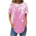 thumbnail image 1 of PEZHADA Blouses pour Femmes Manches 3/4 Mode Féminine Blouse à Manches Courtes Col Rond Hauts Décontractés Blouses pour Femmes Manches Courtes, 1 of 9