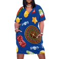 thumbnail image 1 of Vestido de verano con bolsillos sueltos de Casino Time para mujer, vestido de fiesta 2025, vestidos africanos 2025 para mujer, 1 of 7